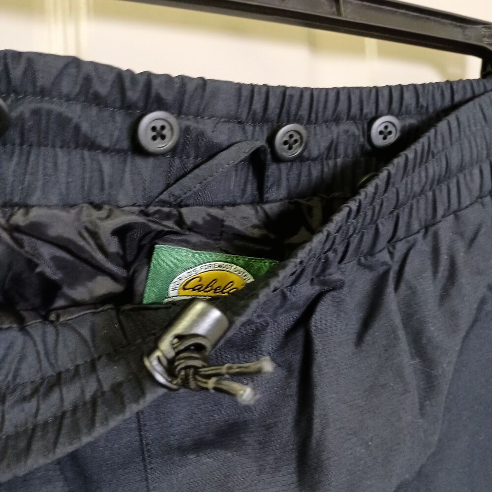 Cabellas Men Nylon Pants Size 2XL Black Camping Hiking Outdoors Stretched Waist - Picture 7 of 7